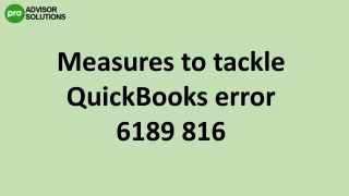 A Proper Way To Fix QuickBooks Error 6189 816