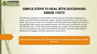 A Complete Guide About QuickBooks error 15270