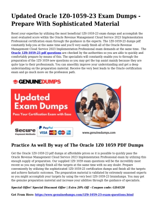 1Z0-1059-23 PDF Dumps - Oracle Certification Created Easy