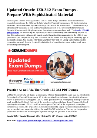 1Z0-342 PDF Dumps - Oracle Certification Created Easy