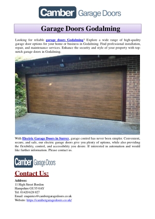 Garage Doors Godalming