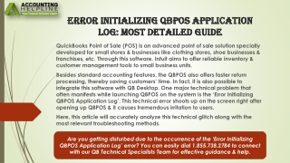 An easy guide to troubleshoot Error Initializing QBPOS Application Log