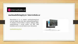 marknadsföringsbyrå  Interwebsite.se