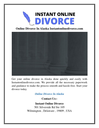 Online Divorce In Alaska Instantonlinedivorce