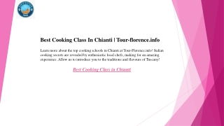 Best Cooking Class In Chianti  Tour-florence.info