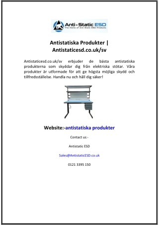 Antistatiska Produkter Antistaticesd.co.uksv