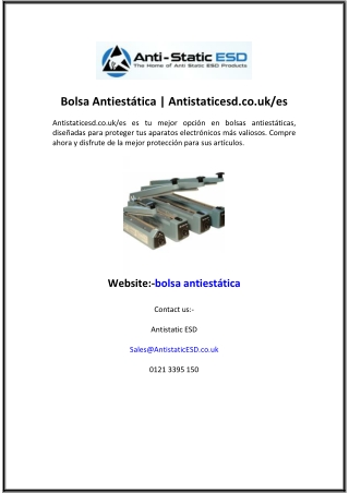 Bolsa Antiestática  Antistaticesd.co.ukes