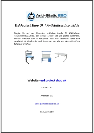 Esd Protect Shop Uk | Antistaticesd.co.uk/de