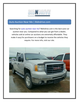 Auto Auction Near Me Bidndrive.com