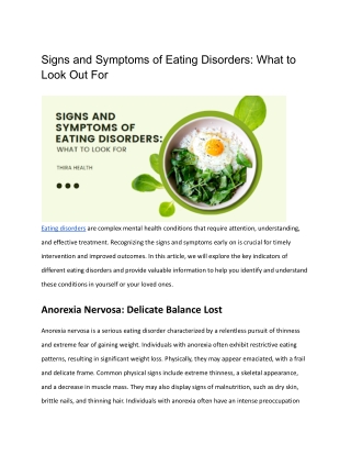 Signs and Symptoms of Eating Disorders_ What to Look Out For