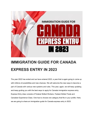 "Mastering Canada's Express Entry in 2023: Your Step-by-Step Immigration Guide"