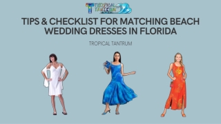 Tips & checklist for matching beach wedding dresses in Florida