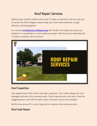 Roof Repair Services