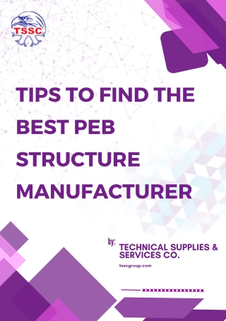 Tips to Find the Best Peb Structure Manufacturer