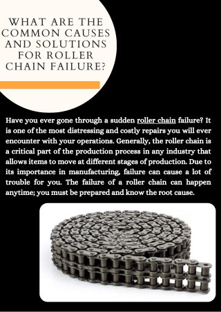 What are the common causes and solutions for roller chain failure