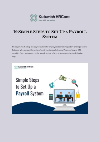 10 Simple Steps To Set Up A Payroll  System