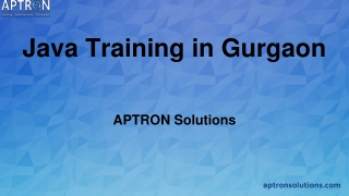 Java Training in Gurgaon