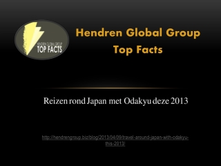 Hendren Global Group Top Facts: Reizen rond Japan met Odakyu
