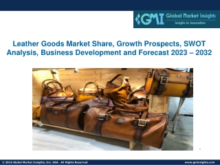 Leather Goods Market Share, Growth Prospects, SWOT Analysis, Business Outlook