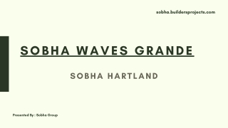 Sobha Waves Grande E-brochure