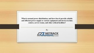 What is normal power distribution, and how does it provide reliable and efficient power supply to various equipment and