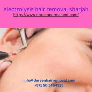 electrolysis hair removal sharjah