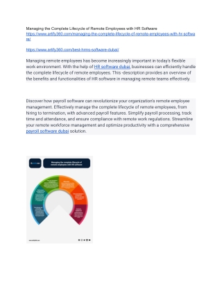 Managing the Complete Lifecycle of Remote Employees with HR Software