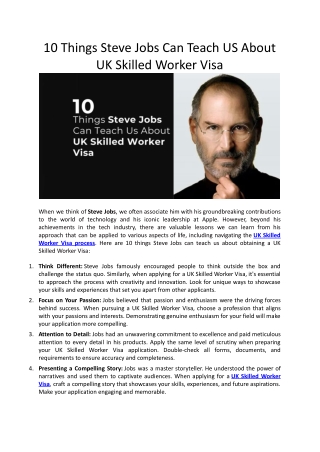 10 Things Steve Jobs Can Teach US About UK Skilled Worker Visa.docx