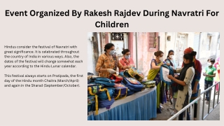 Event Organized By Rakesh Rajdev During Navratri For Children