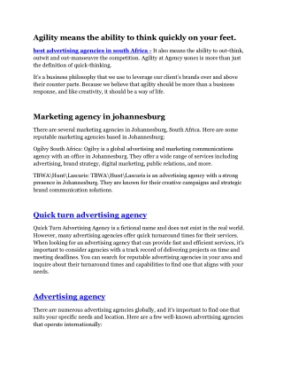 best advertising agencies in south africa