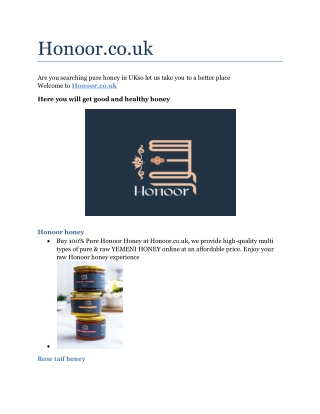 Taif rose honey from Saudi Arabia