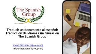 Traducir un documento al español: Traducción de idiomas sin fisuras en The Spani