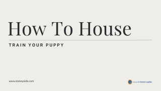 How To House Train Your Puppy - Slaneyside Kennels