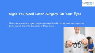 Signs You Need Laser Surgery On Your Eyes