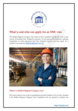 What is and who can apply for an SMC visa