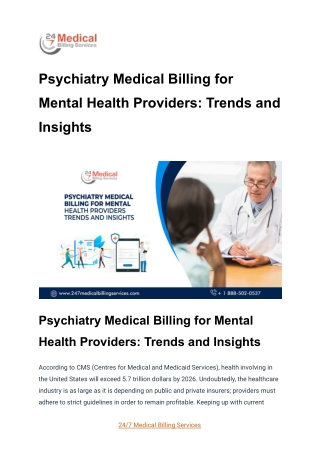 Psychiatry Medical Billing for Mental Health Providers_ Trends and Insights