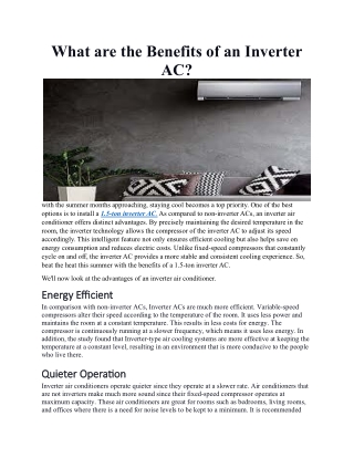 What are the Benefits of an Inverter AC (1)