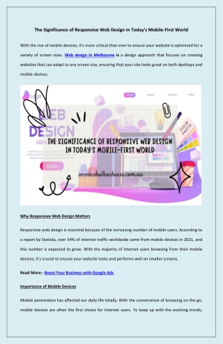 The Significance of Responsive Web Design in Today's Mobile-First World