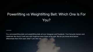 Powerlifting vs Weightlifting Belt: Which One Is For You?