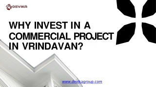 Why invest in a commercial project in Vrindavan?