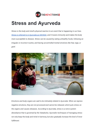 Stress and Ayurveda
