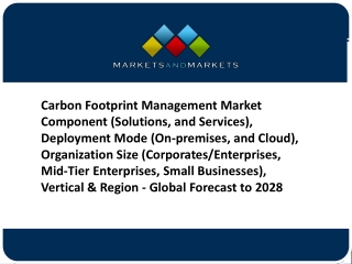 [PPT] Carbon Footprint Management Market Global Forecast to 2028