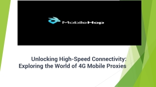 Mobile 4G Proxies