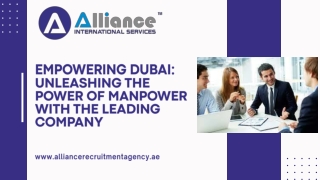 Empowering Dubai Unleashing the Power of Manpower with the Leading Company