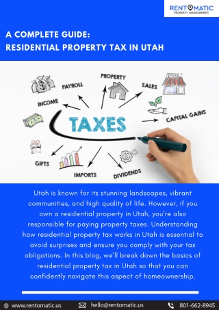 A COMPLETE GUIDE RESIDENTIAL PROPERTY TAX IN UTAH