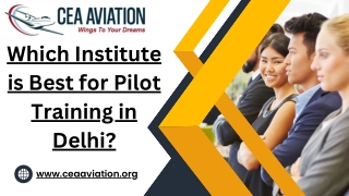 Best Institute for Pilot Training in Delhi