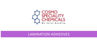 LAMINATION ADHESIVES -  Cosmo Speciality Chemicals.pptx