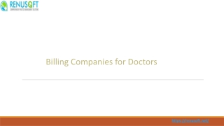 Billing Companies for Doctors