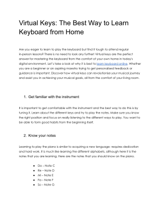 Virtual Keys_ The Best Way to Learn Keyboard from Home