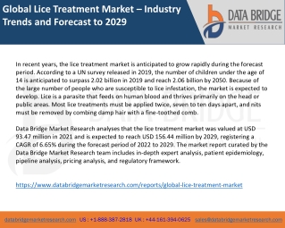 Global Lice Treatment Market – Industry Trends and Forecast to 2029